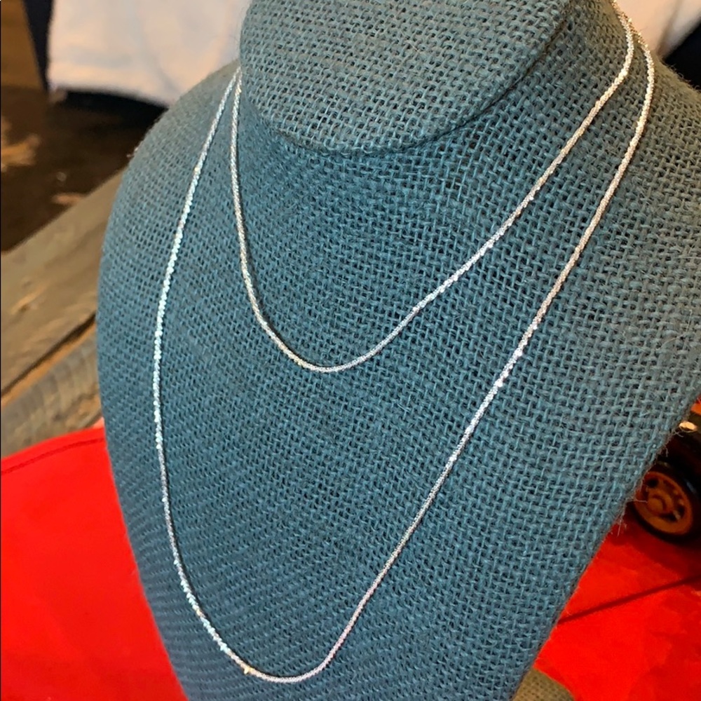 BNWT 36” Italian 925 Sterling Silver Sparkle Chain